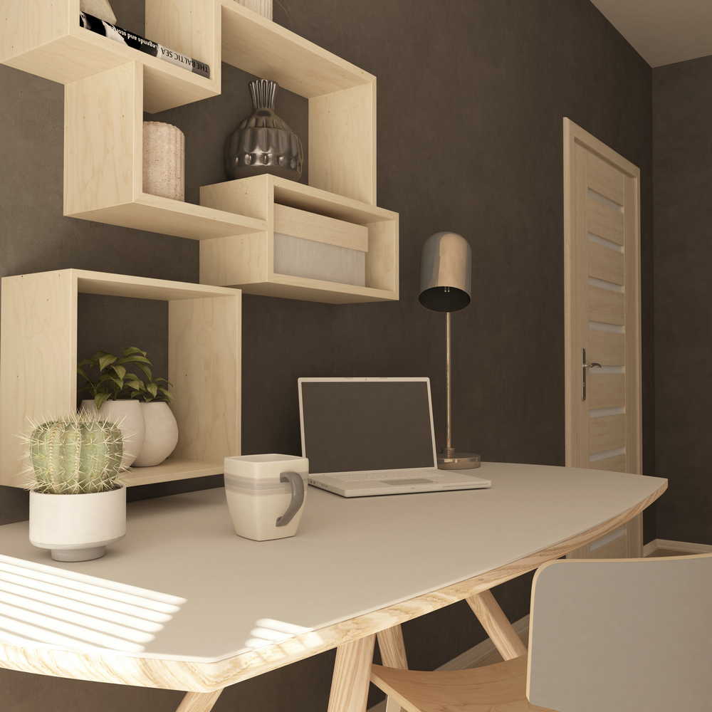 Как выбрать идеальную мебель для вашего дома? 10 3d render modern home office