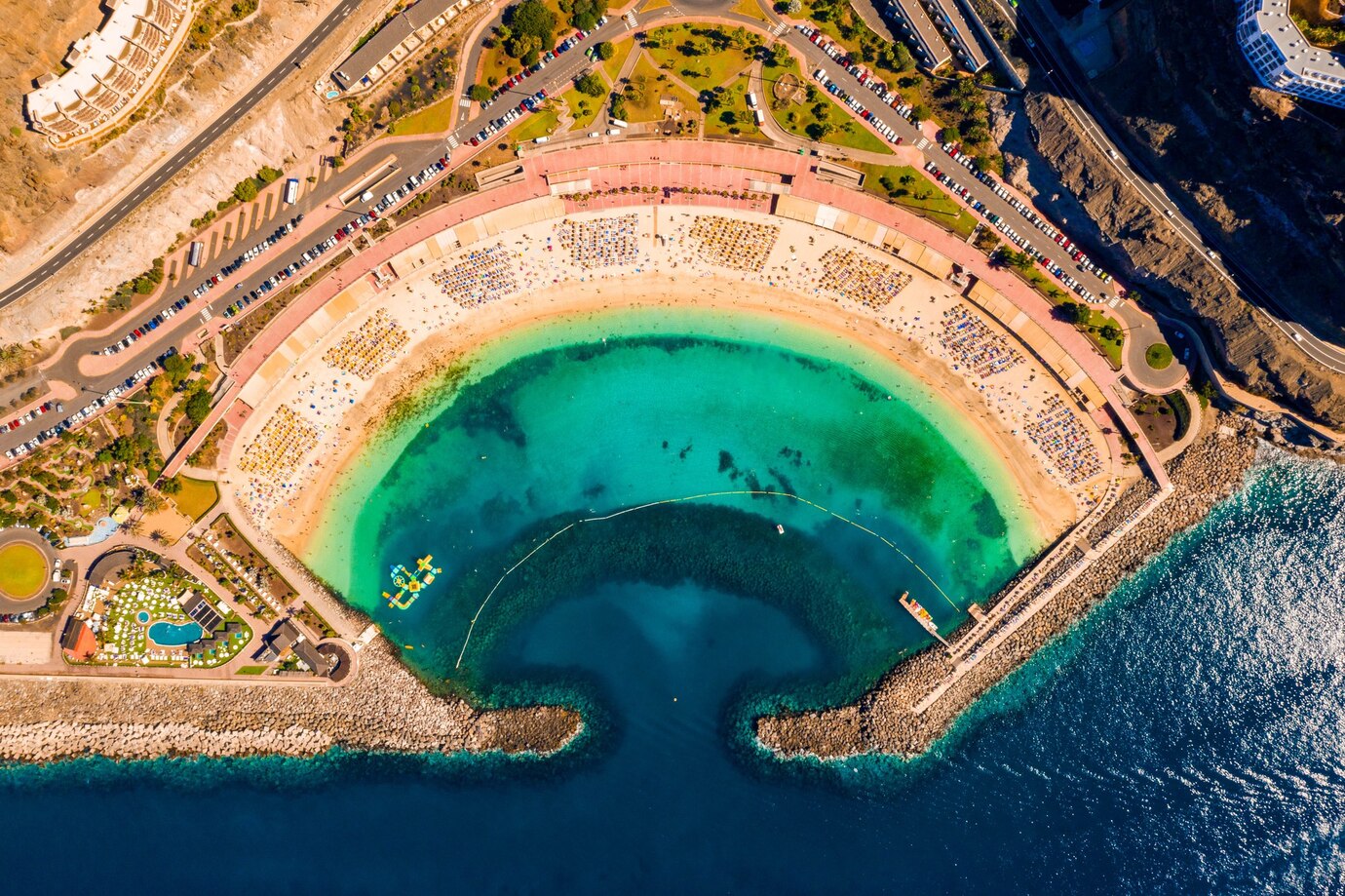 aerial top view gran canaria island spain 181624 38991