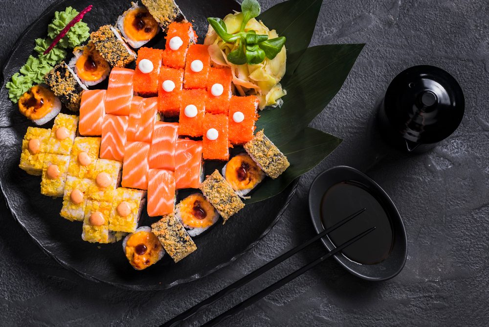 sushi dish asian restaurant