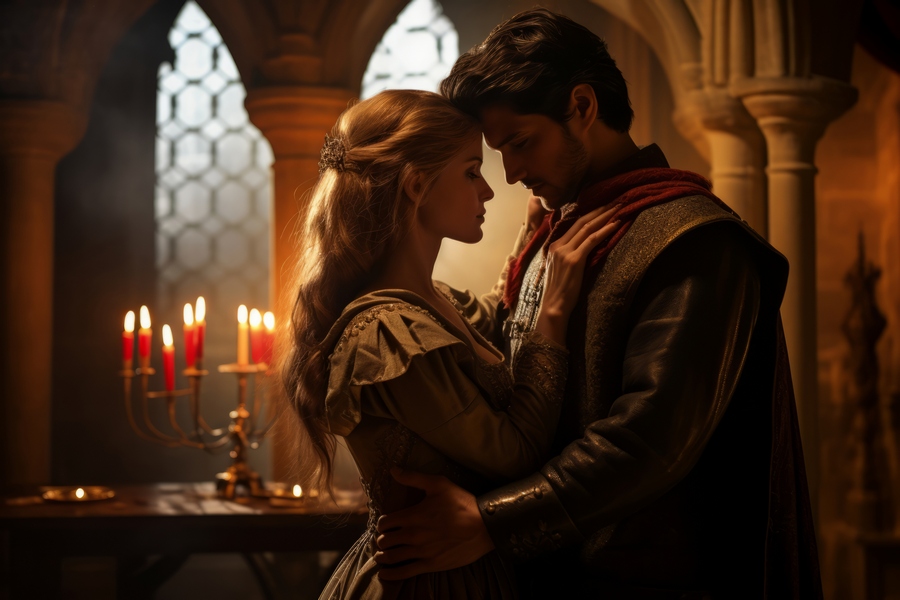 История Дня всех влюбленных: от древности до наших дней 3 portrait couple medieval times