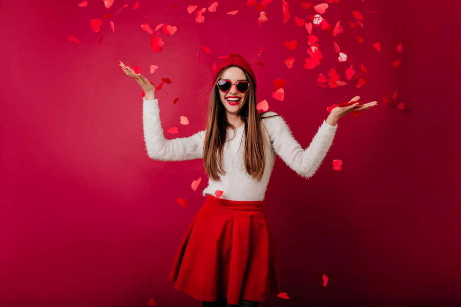 shapely glamorous woman sunglasses dancing party