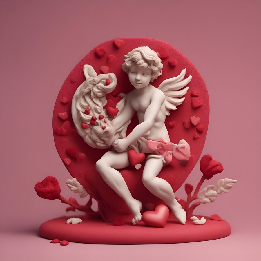 История Дня всех влюбленных: от древности до наших дней 2 valentine s day greeting card cupid with hearts 3d rendering