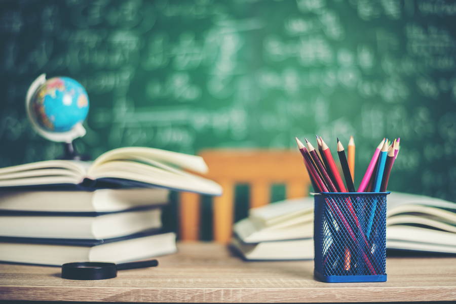 book with green board background 1
